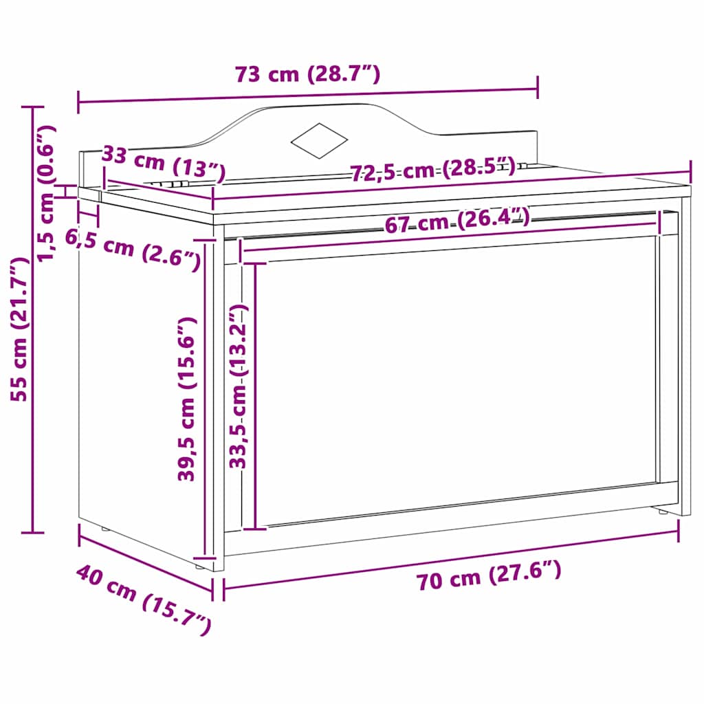 Kutija za pohranu s prednjom stranom od ploče za kredu ROROS
