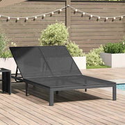 Ležaljka na suncu Crna 206 x 115 x 75 cm poliratan