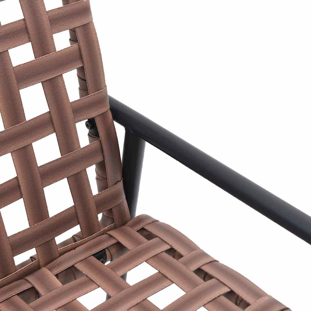 Vrtna stolica 2 pcs Smeđa 78 x 55,5 x 75,5 cm poliratan