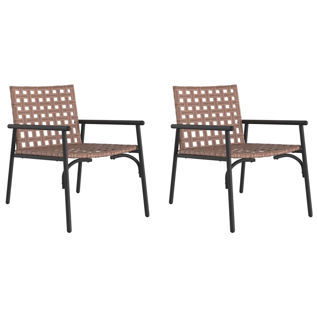 Vrtna stolica 2 pcs Smeđa 78 x 55,5 x 75,5 cm poliratan
