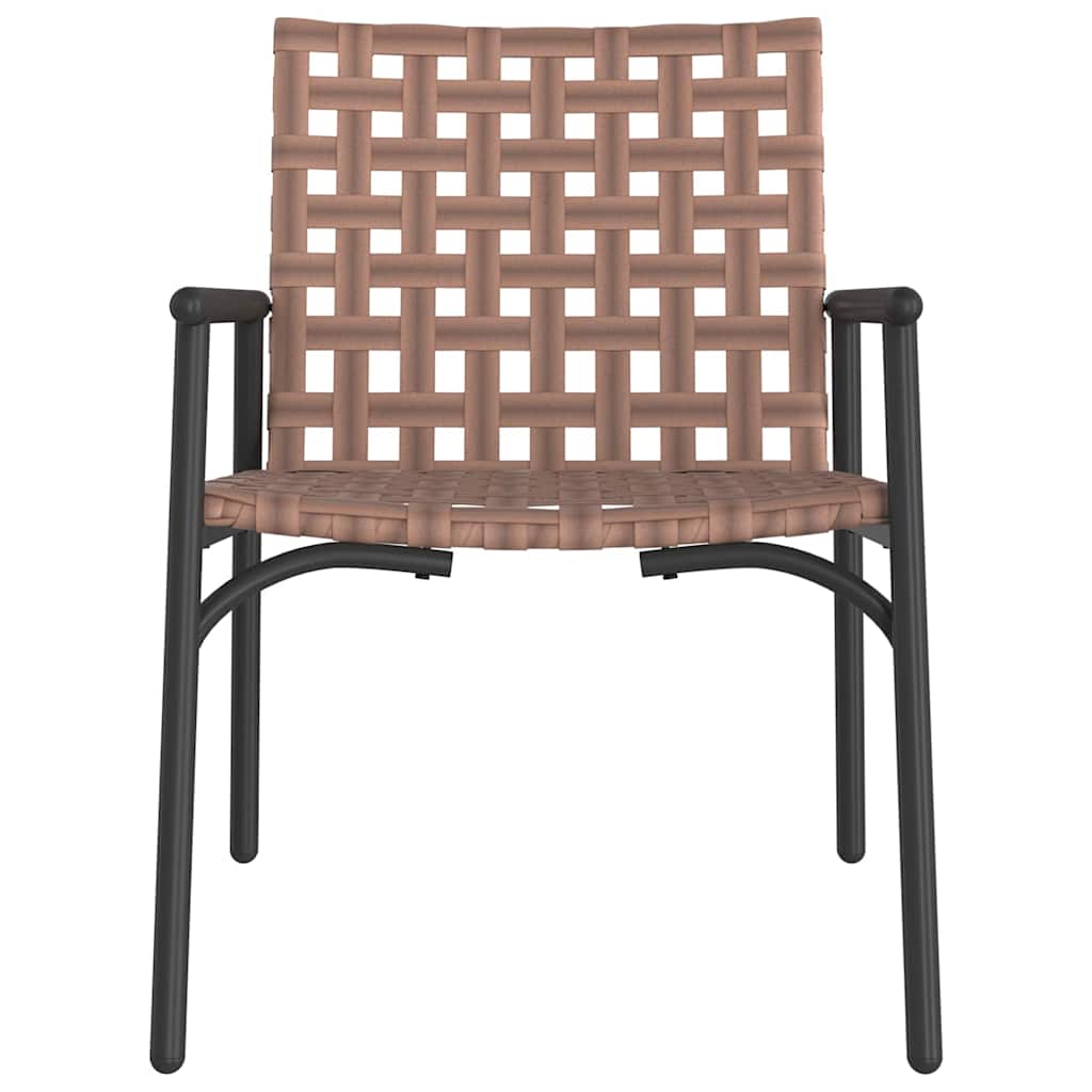 Vrtna stolica 2 pcs Smeđa 78 x 55,5 x 75,5 cm poliratan