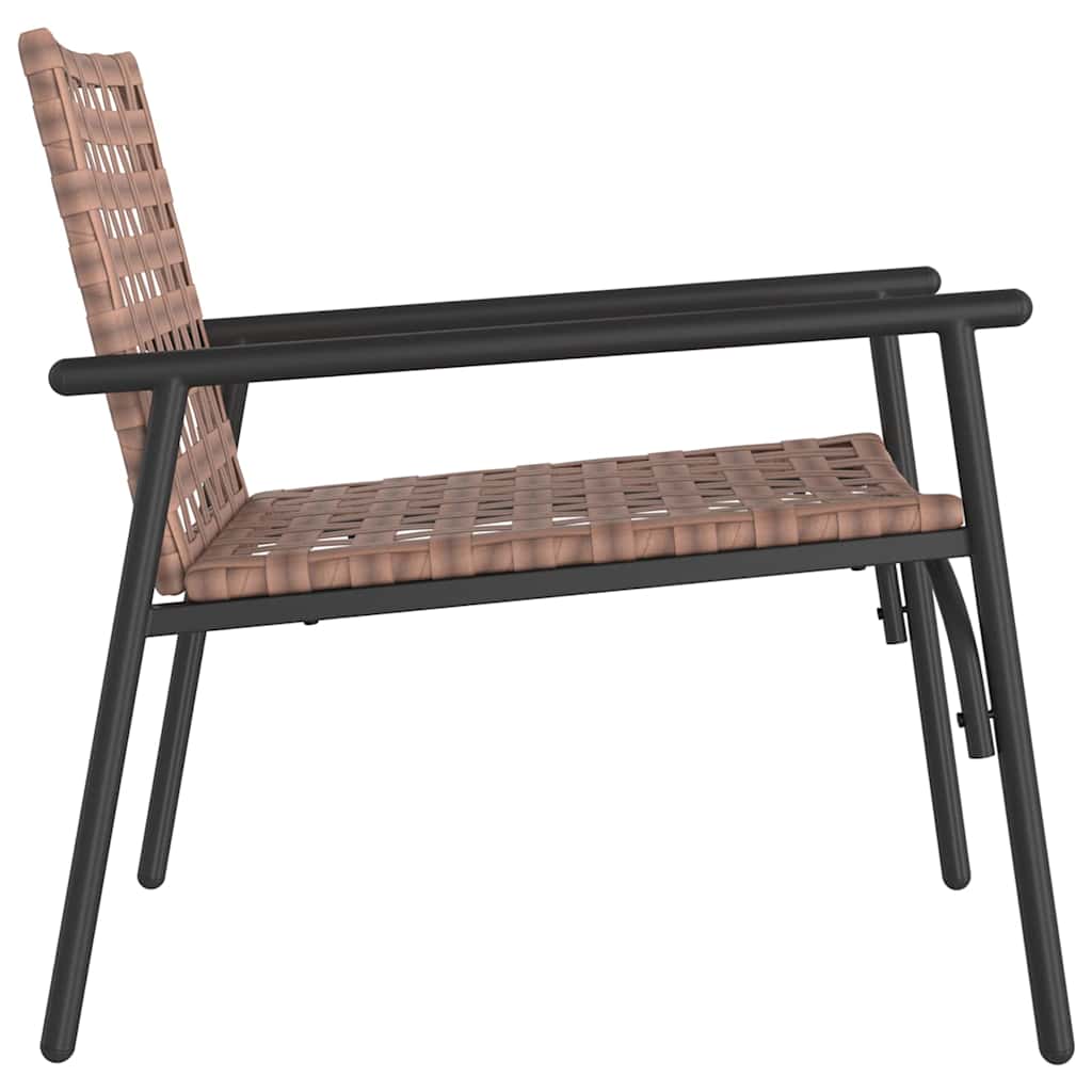 Vrtna stolica 2 pcs Smeđa 78 x 55,5 x 75,5 cm poliratan