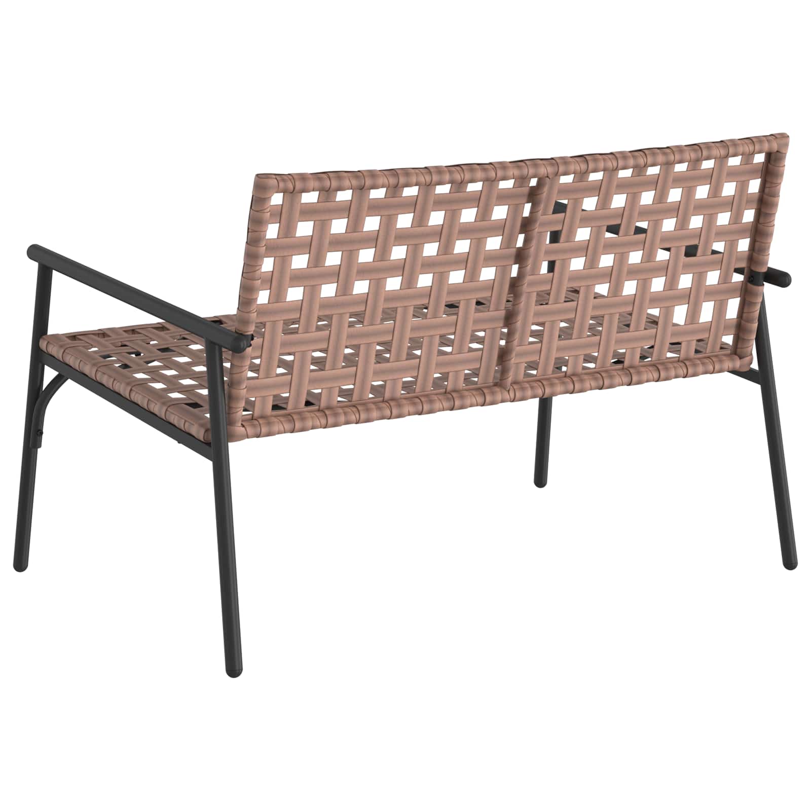Vrtna stolica Smeđa 110,5 x 79 x 75,5 cm poliratan