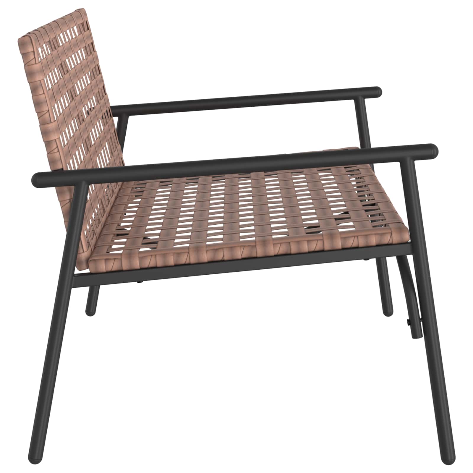 Vrtna stolica Smeđa 110,5 x 79 x 75,5 cm poliratan