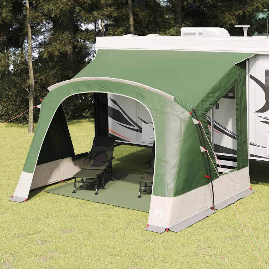 Šator za karavane za 5 osoba s krovom Zelena 410 x 275 x 245 cm