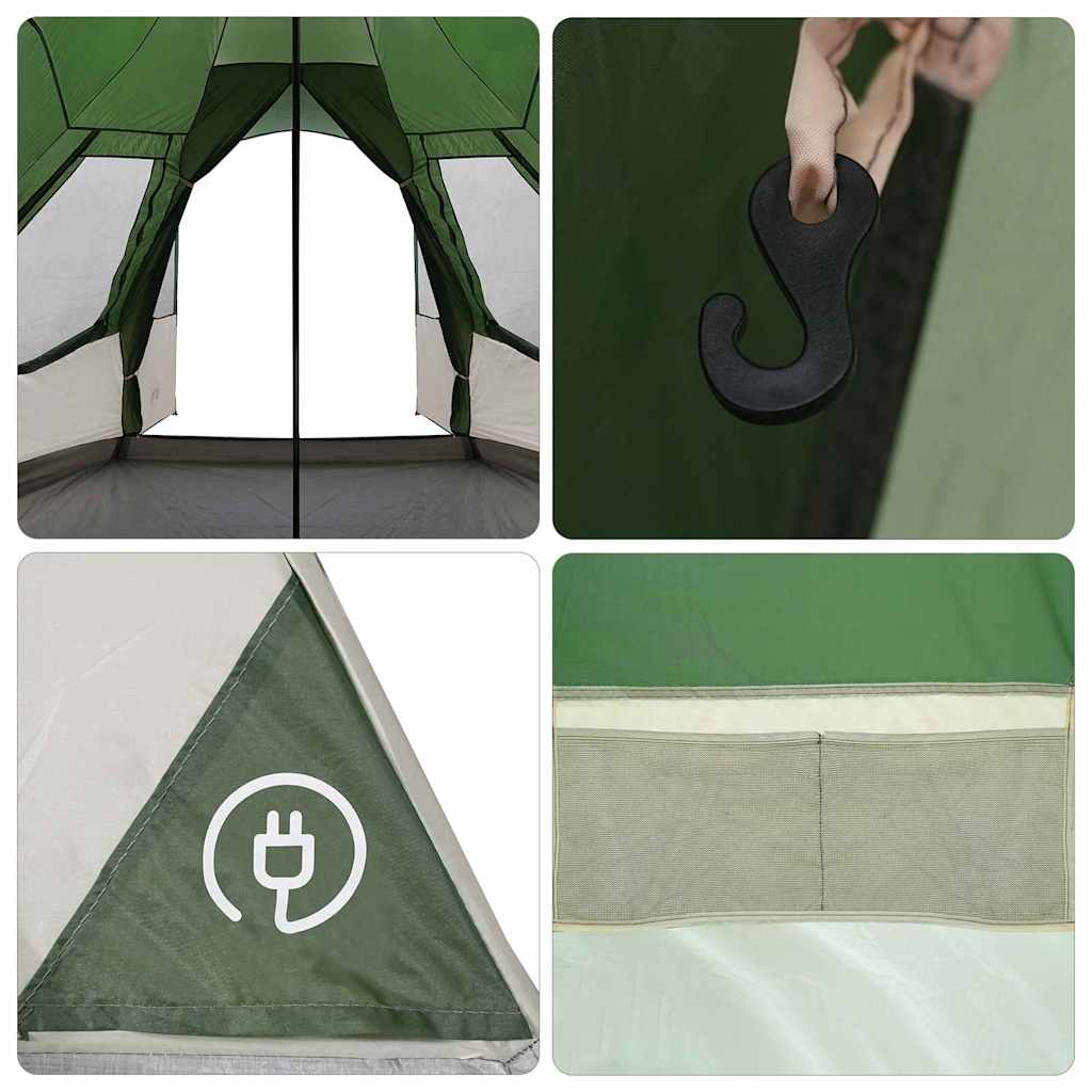 Šator Teepee za 5 osoba s krovom Zelena 545 x 450 x 295 cm
