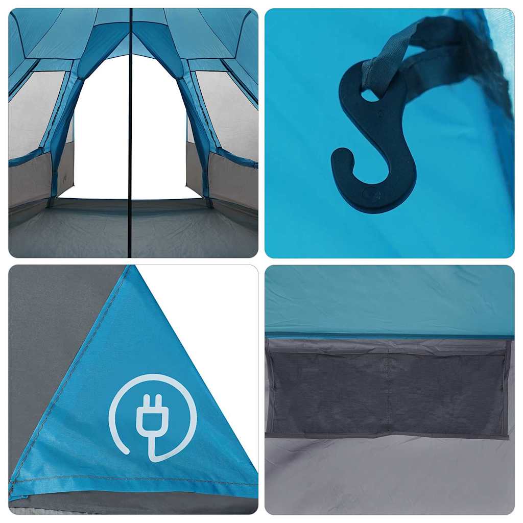 Šator Teepee za 5 osoba s krovom Plava 545 x 450 x 295 cm