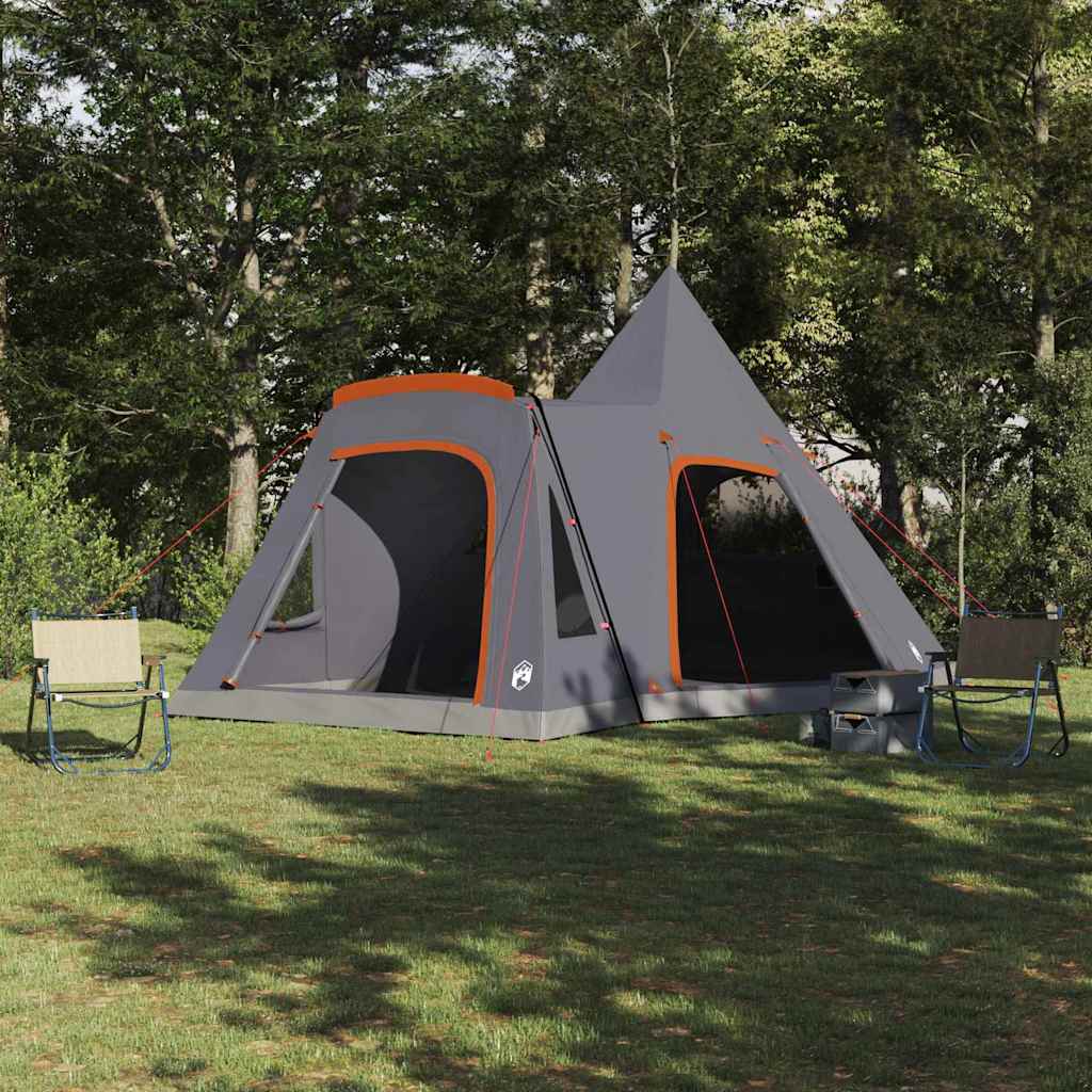 Šator Teepee za 5 osoba Siva i narančasta 545 x 450 x 295 cm