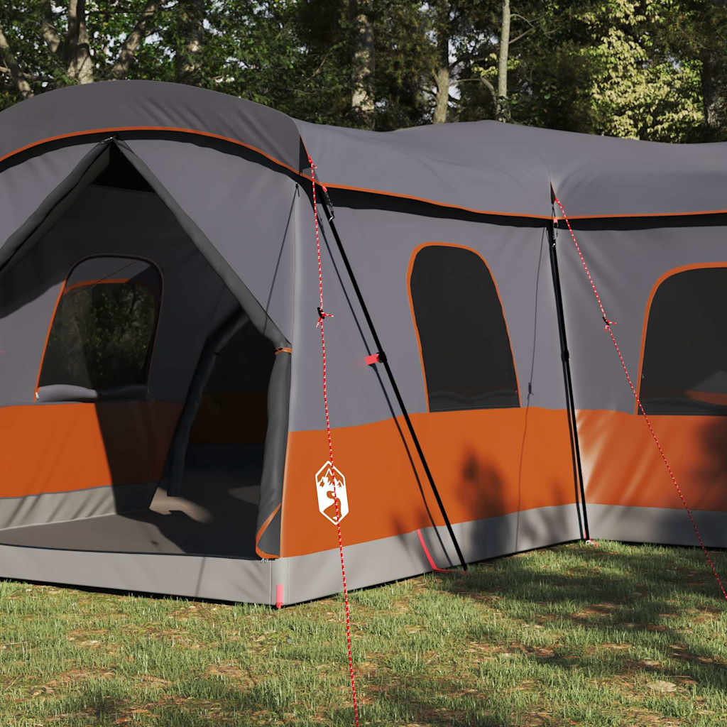 Šator za 16 osoba s krovom Siva i narančasta 680 x 510 x 210 cm