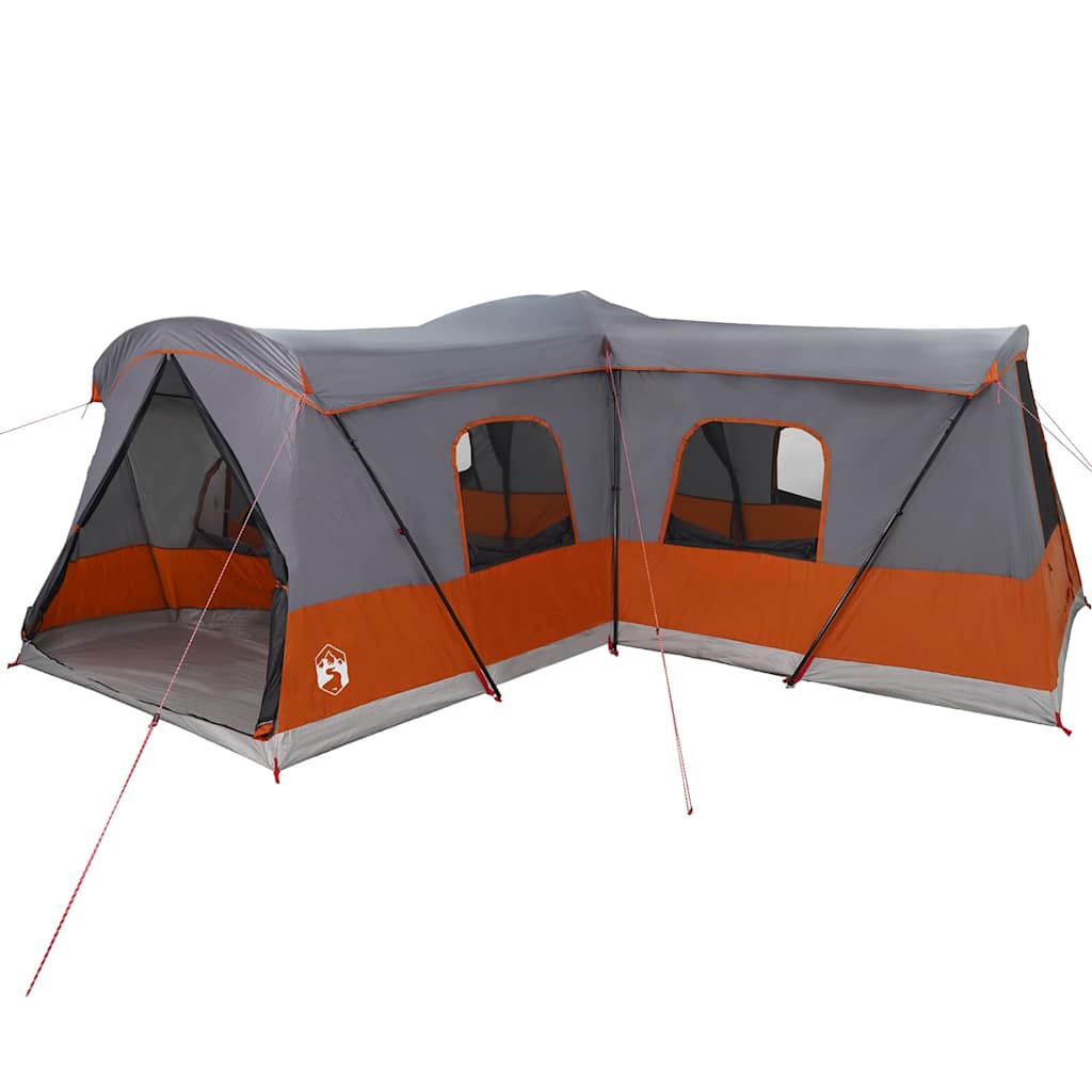 Šator za 16 osoba s krovom Siva i narančasta 680 x 510 x 210 cm