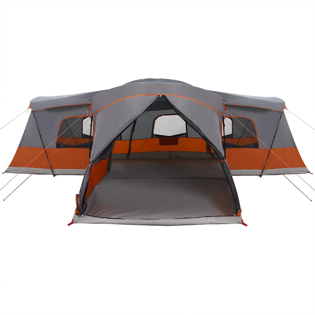 Šator za 16 osoba s krovom Siva i narančasta 680 x 510 x 210 cm