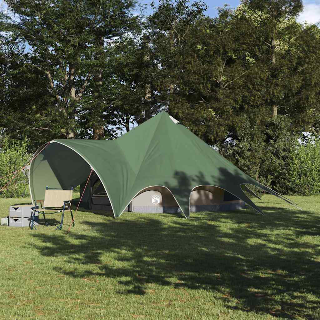Šator Teepee za 5 osoba Zelena i Siva 415 x 415 x 247 cm