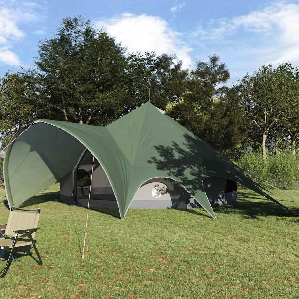 Teepee šator za 7 osoba Zelena i Siva 600 x 600 x 347 cm