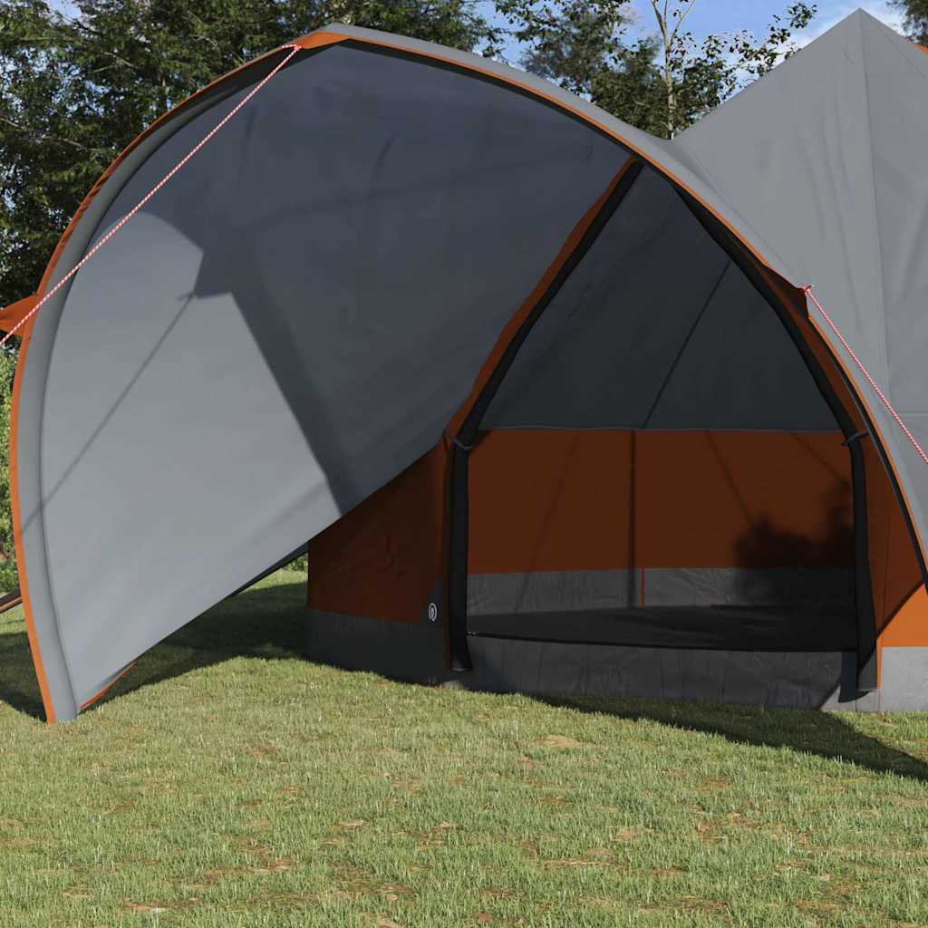 Teepee šator za 7 osoba Siva i narančasta 600 x 600 x 347 cm