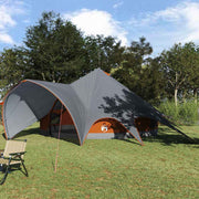 Teepee šator za 7 osoba Siva i narančasta 600 x 600 x 347 cm