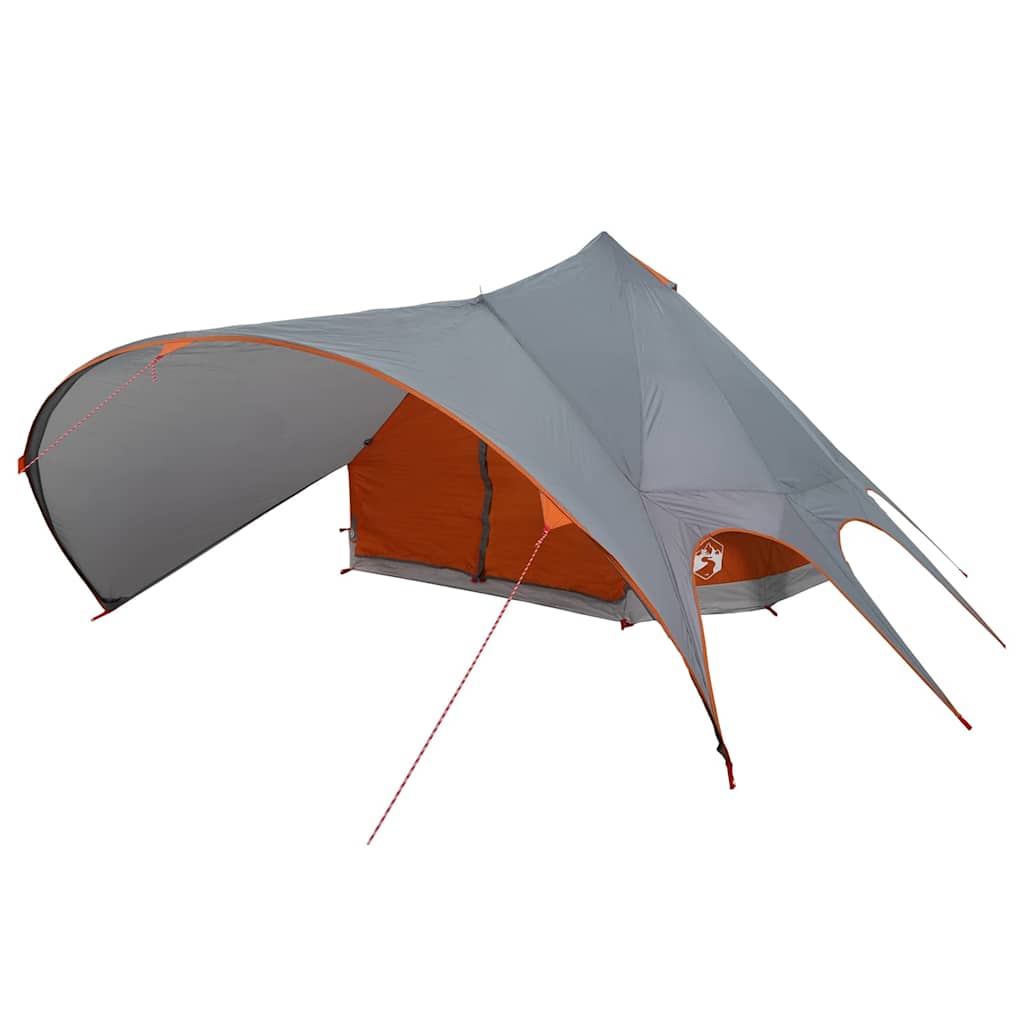 Teepee šator za 7 osoba Siva i narančasta 600 x 600 x 347 cm