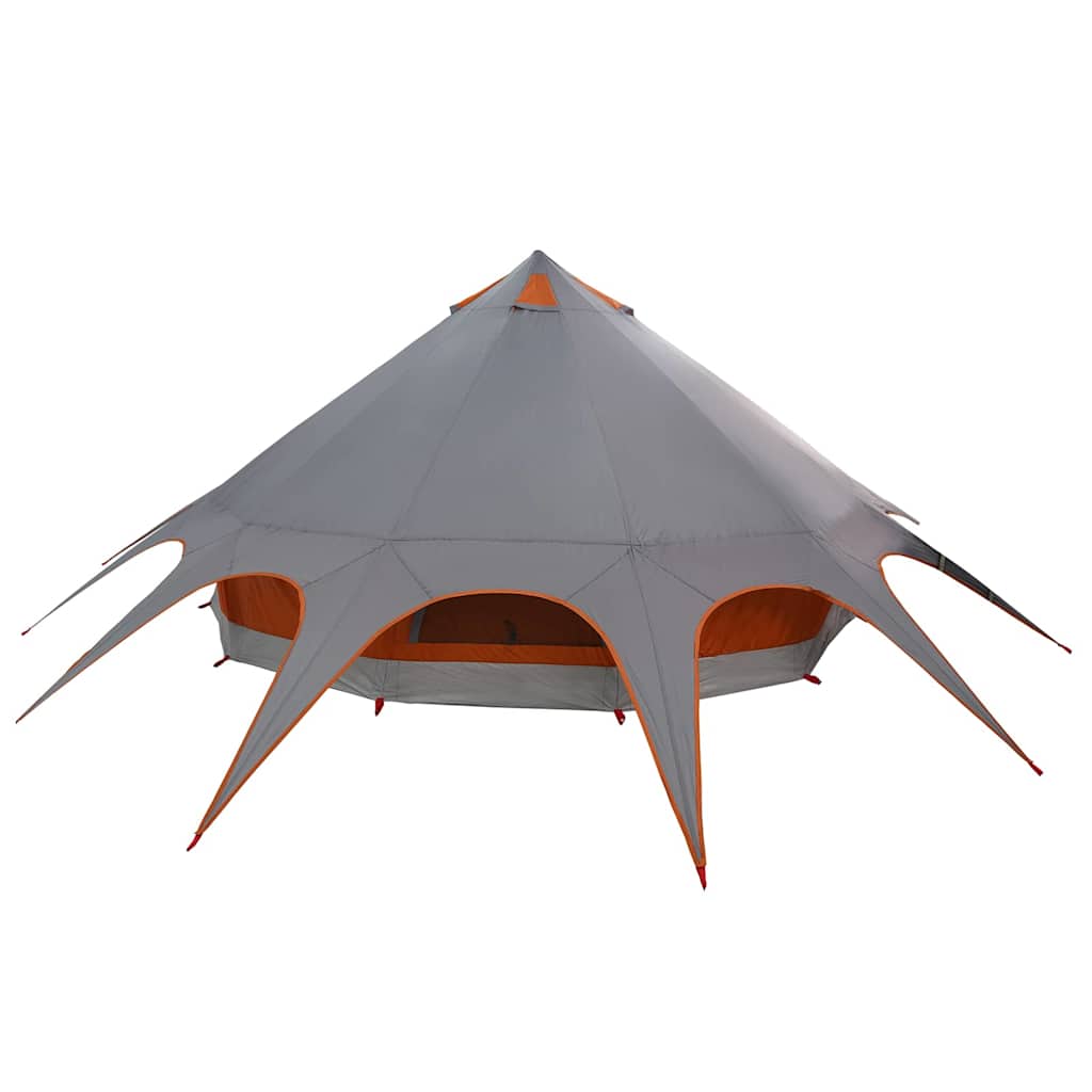 Teepee šator za 7 osoba Siva i narančasta 600 x 600 x 347 cm