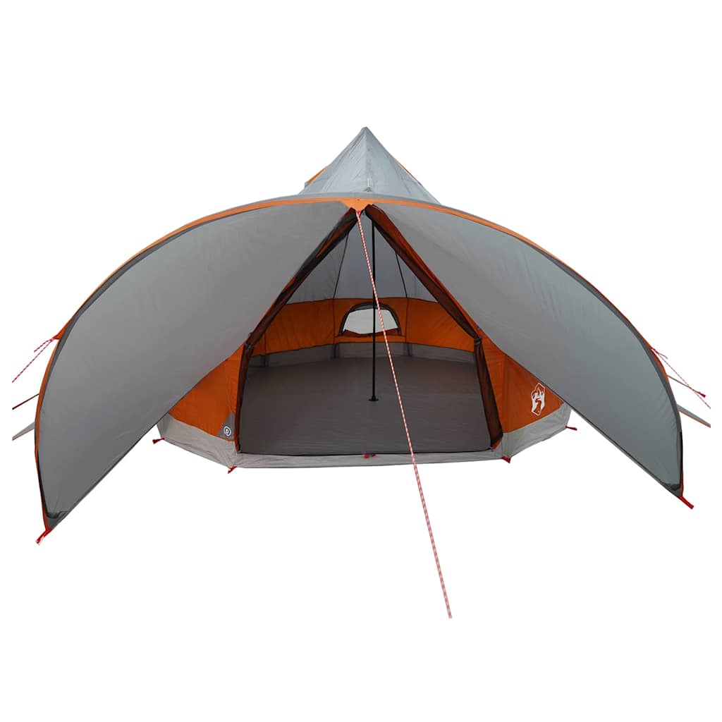 Teepee šator za 7 osoba Siva i narančasta 600 x 600 x 347 cm