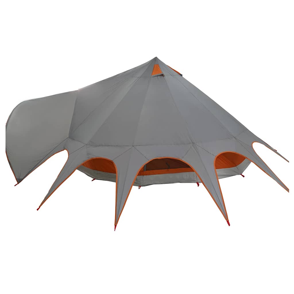 Teepee šator za 7 osoba Siva i narančasta 600 x 600 x 347 cm