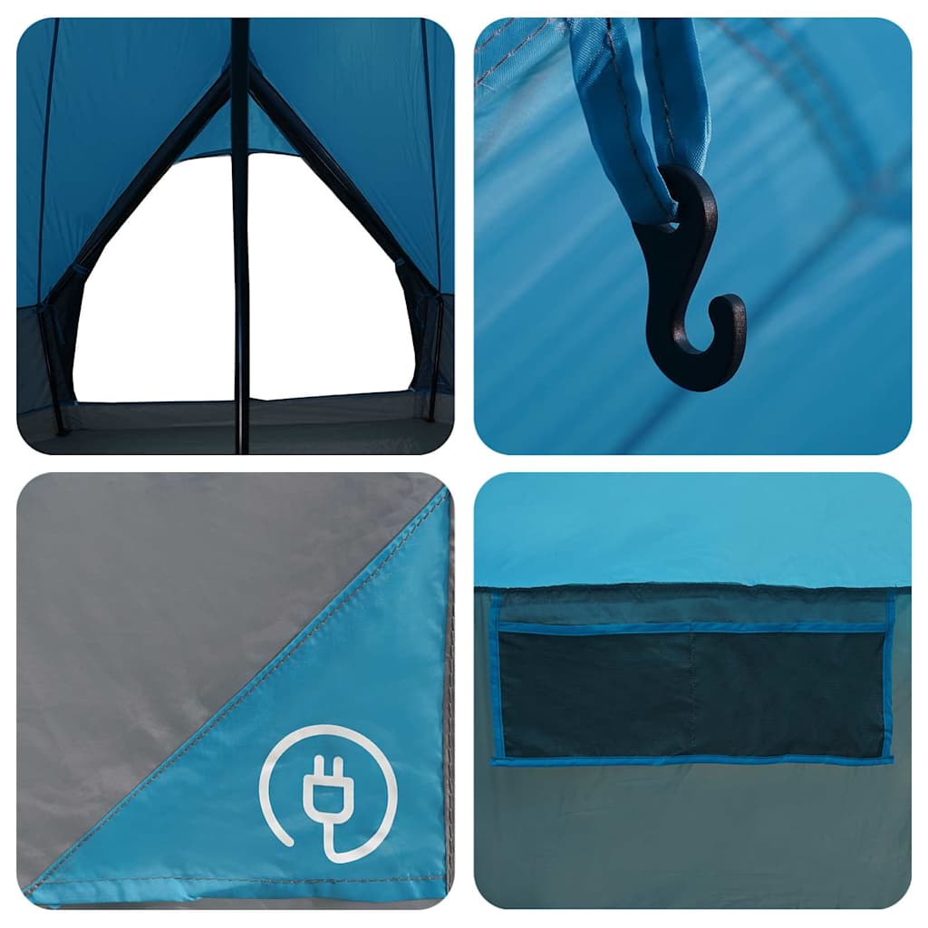 Teepee šator za 9 osoba Plava i siva 502 x 502 x 297 cm