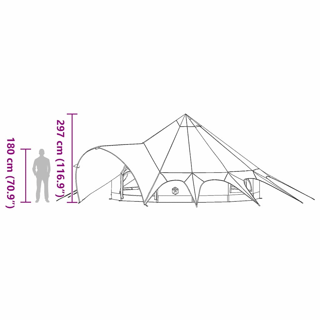 Teepee šator za 9 osoba Plava i siva 502 x 502 x 297 cm