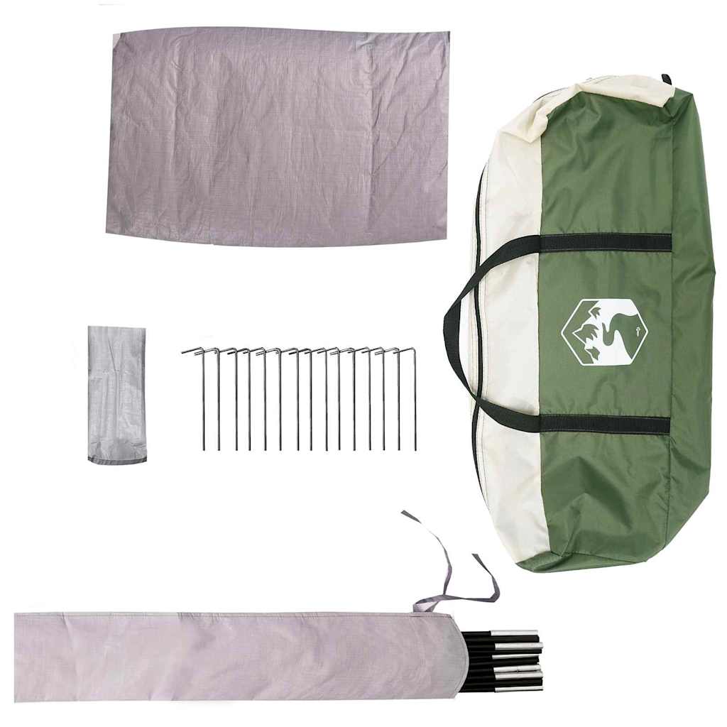 Šator kupola za 4 osobe s krovom Zelena 505 x 450 x 248 cm