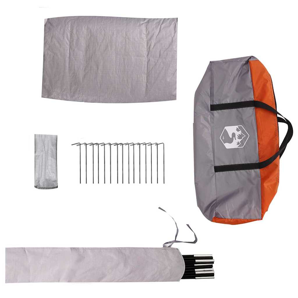 Šator kupola za 4 osobe Siva i narančasta 505 x 450 x 248 cm