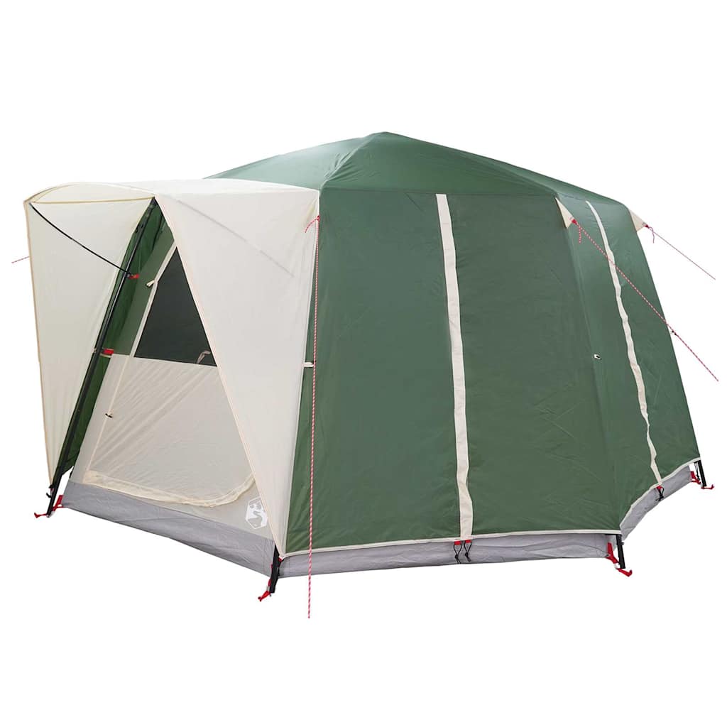 Šator za 6 osoba s krovom s pohranom Zelena 425 x 396 x 222 cm