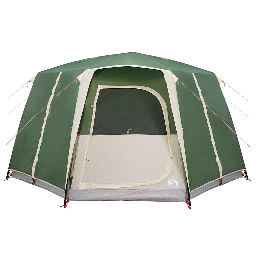 Šator za 6 osoba s krovom s pohranom Zelena 425 x 396 x 222 cm