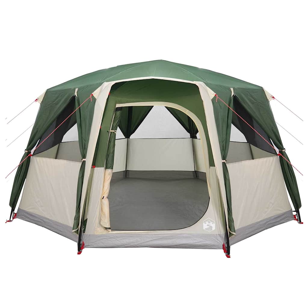 Šator za 6 osoba s krovom s pohranom Zelena 425 x 396 x 222 cm