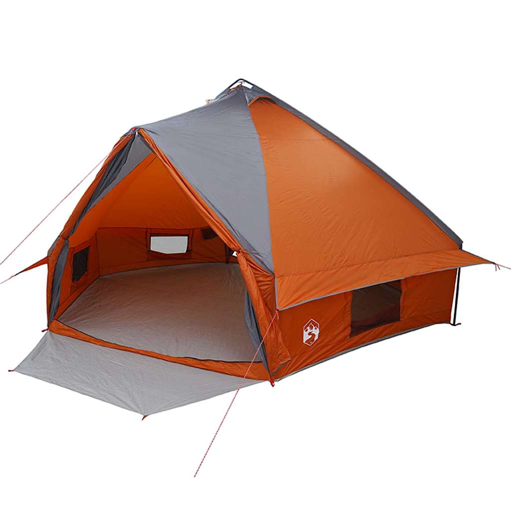 Teepee šator za 10 osoba Siva i narančasta 567 x 470 x 242 cm