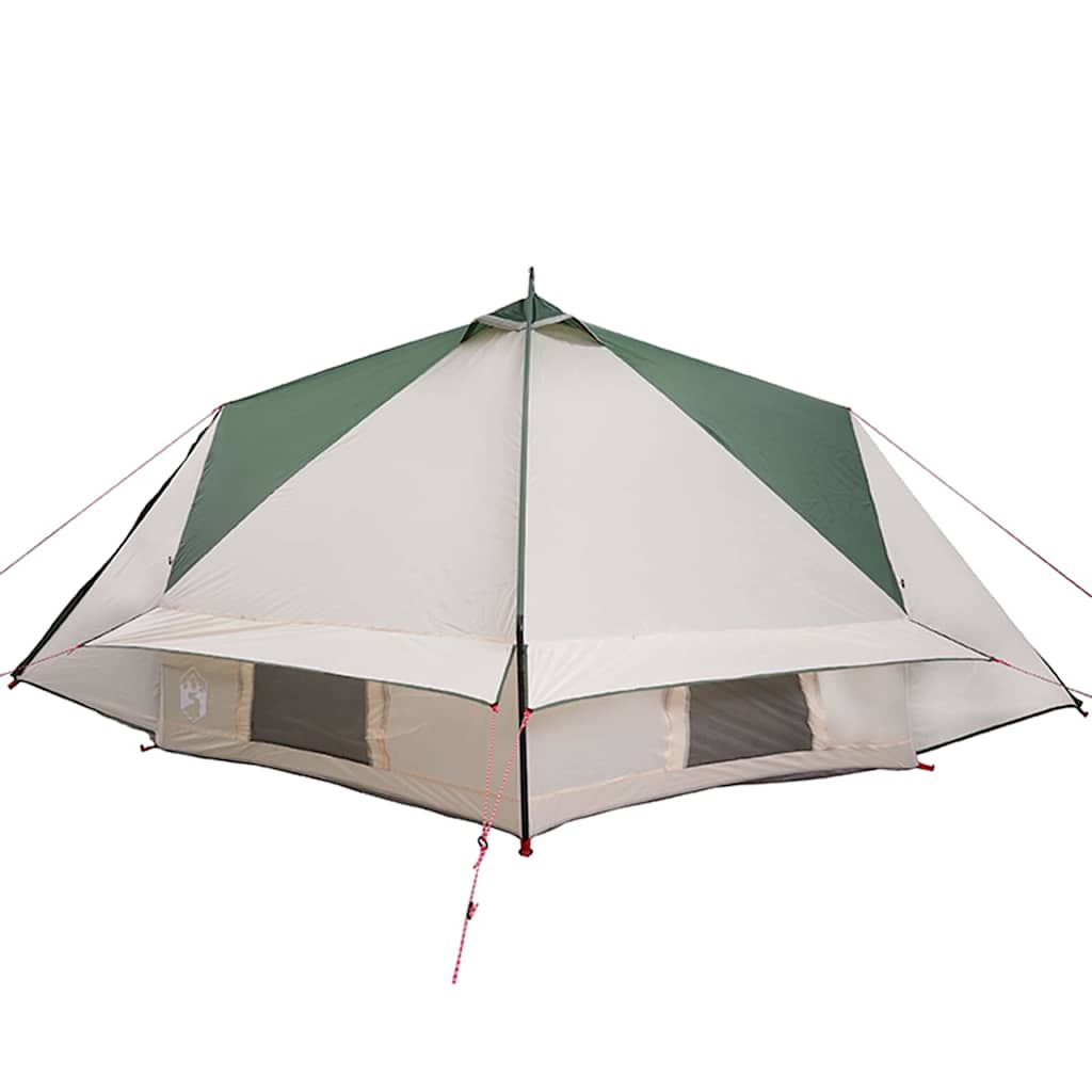 Teepee šator za 8 osoba Zelena i bijela 490 x 410 x 210 cm