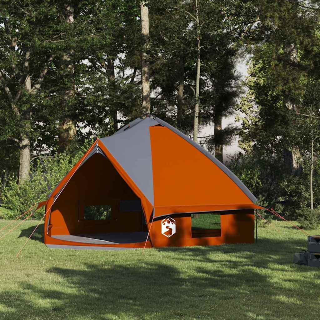 Teepee šator za 8 osoba Siva i narančasta 490 x 410 x 210 cm