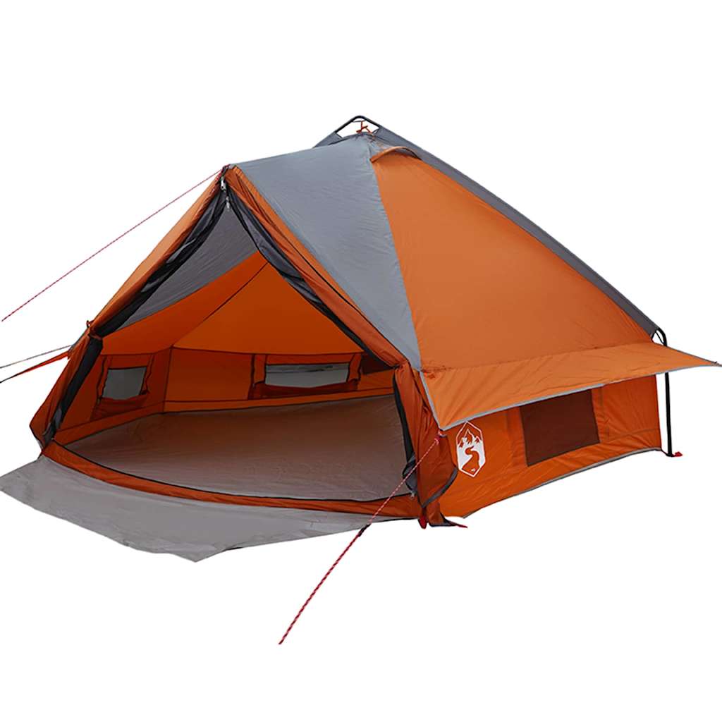 Teepee šator za 8 osoba Siva i narančasta 490 x 410 x 210 cm