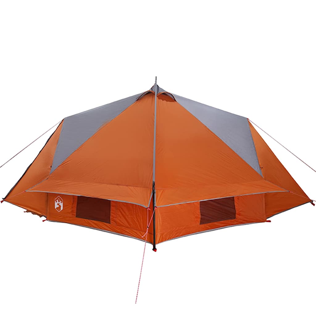 Teepee šator za 8 osoba Siva i narančasta 490 x 410 x 210 cm