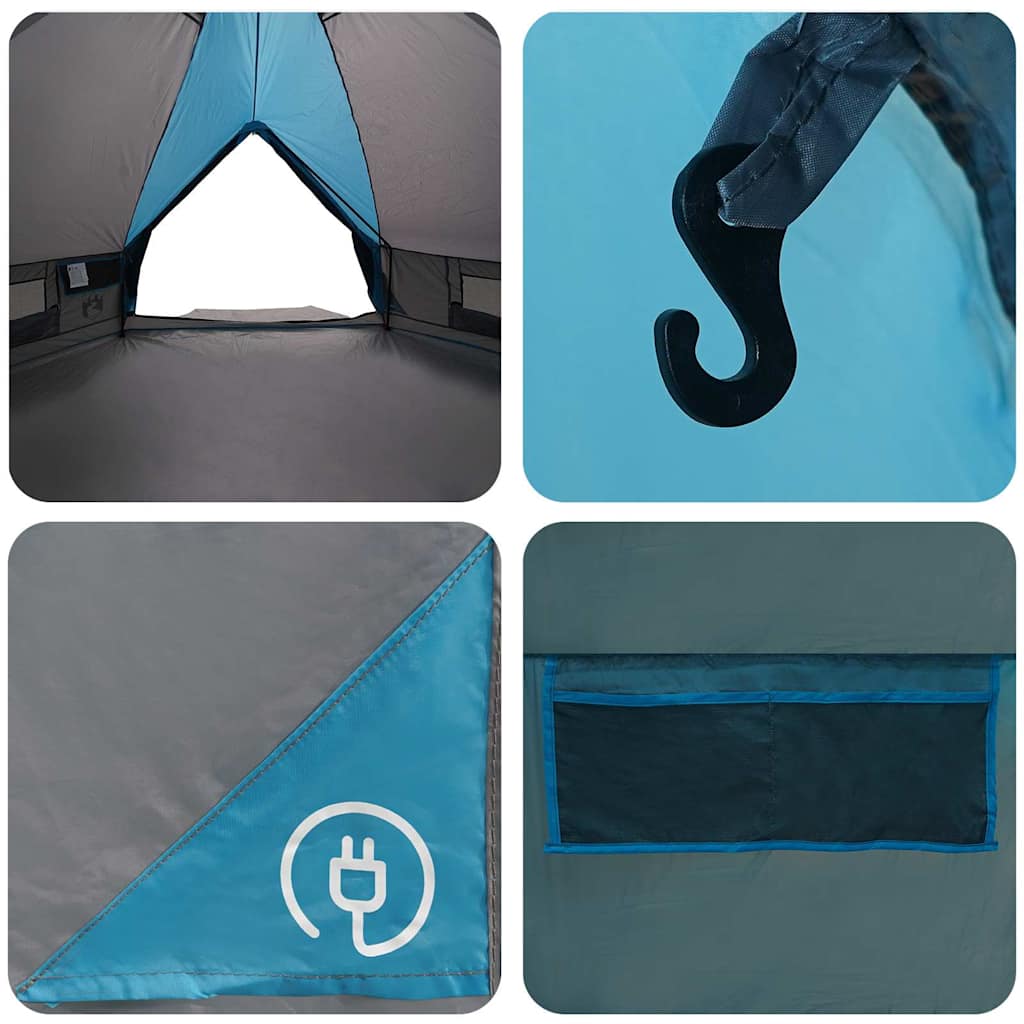Šator Teepee za 6 osoba Plava i siva 431 x 366 x 185 cm