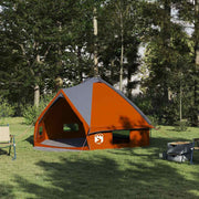 Teepee šator za 6 osoba Siva i narančasta 431 x 366 x 185 cm