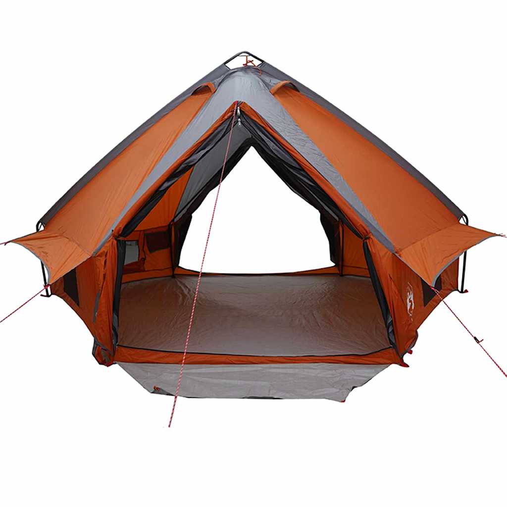 Teepee šator za 6 osoba Siva i narančasta 431 x 366 x 185 cm