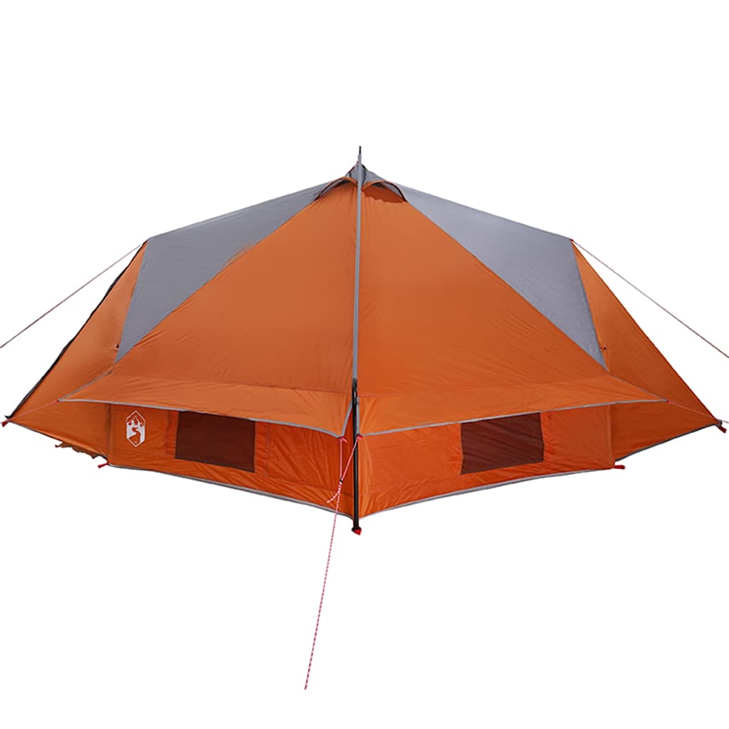 Teepee šator za 6 osoba Siva i narančasta 431 x 366 x 185 cm
