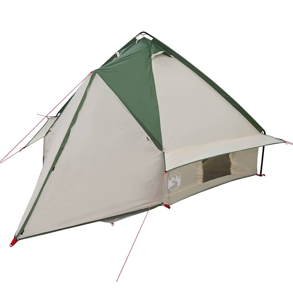 Tenda za 4 osobe s krovom Zelena i Siva 388 x 320 x 169 cm