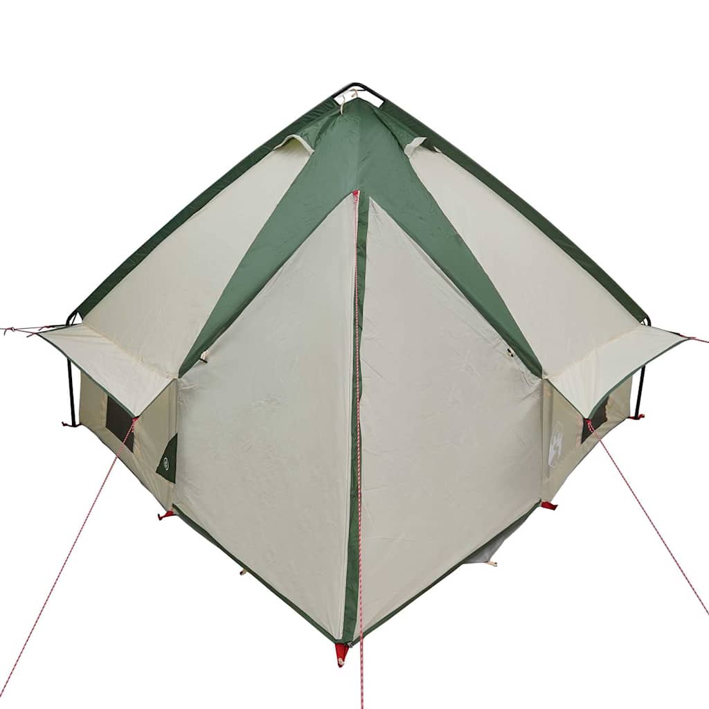 Tenda za 4 osobe s krovom Zelena i Siva 388 x 320 x 169 cm