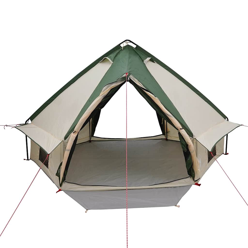 Tenda za 4 osobe s krovom Zelena i Siva 388 x 320 x 169 cm