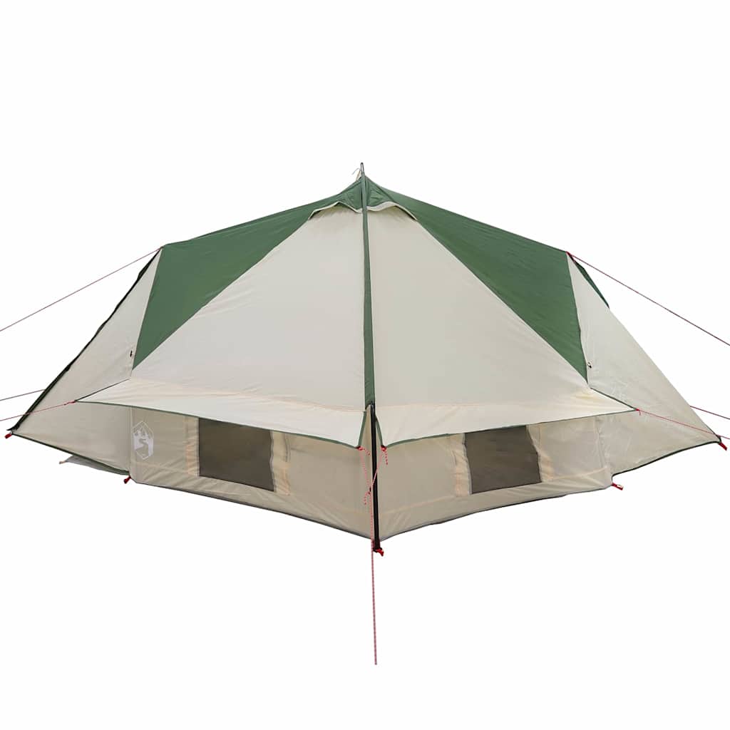 Tenda za 4 osobe s krovom Zelena i Siva 388 x 320 x 169 cm