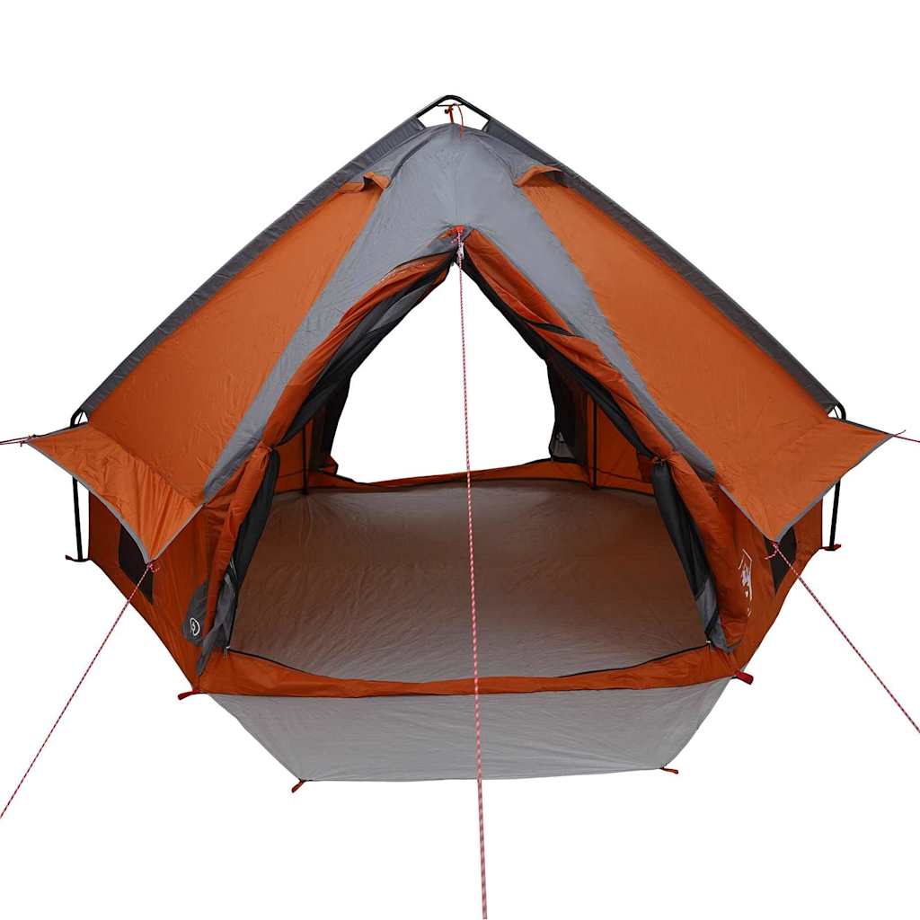Teepee šator za 4 osobe Siva i narančasta 388 x 320 x 169 cm
