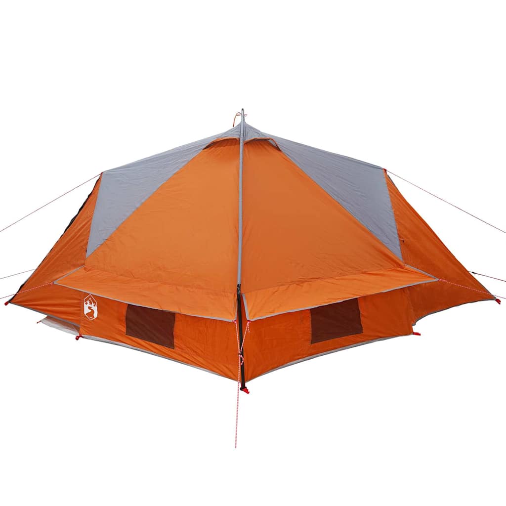 Teepee šator za 4 osobe Siva i narančasta 388 x 320 x 169 cm