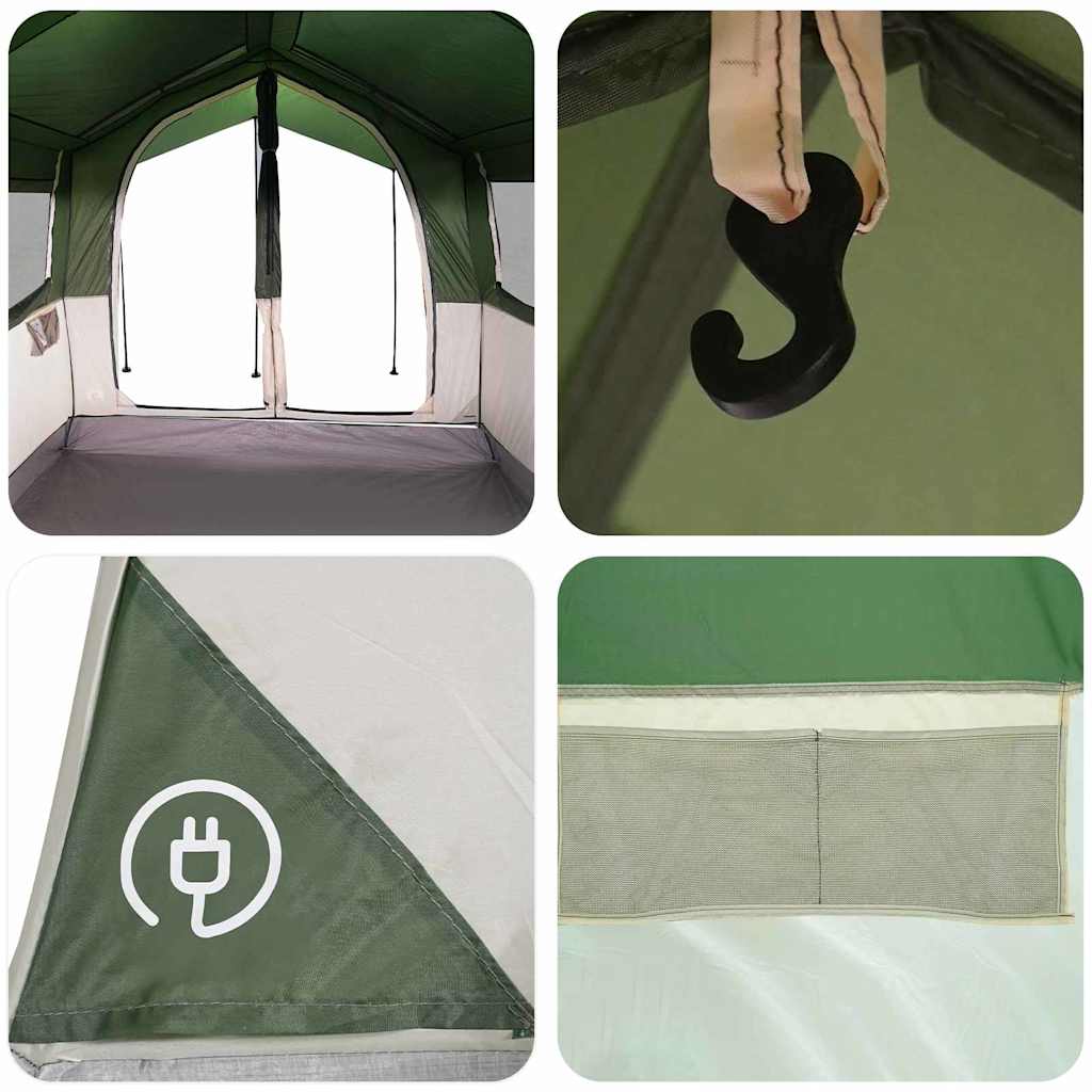 Obiteljski šator za 4 osobe Zelena i bijela 324 x 255 x 230 cm