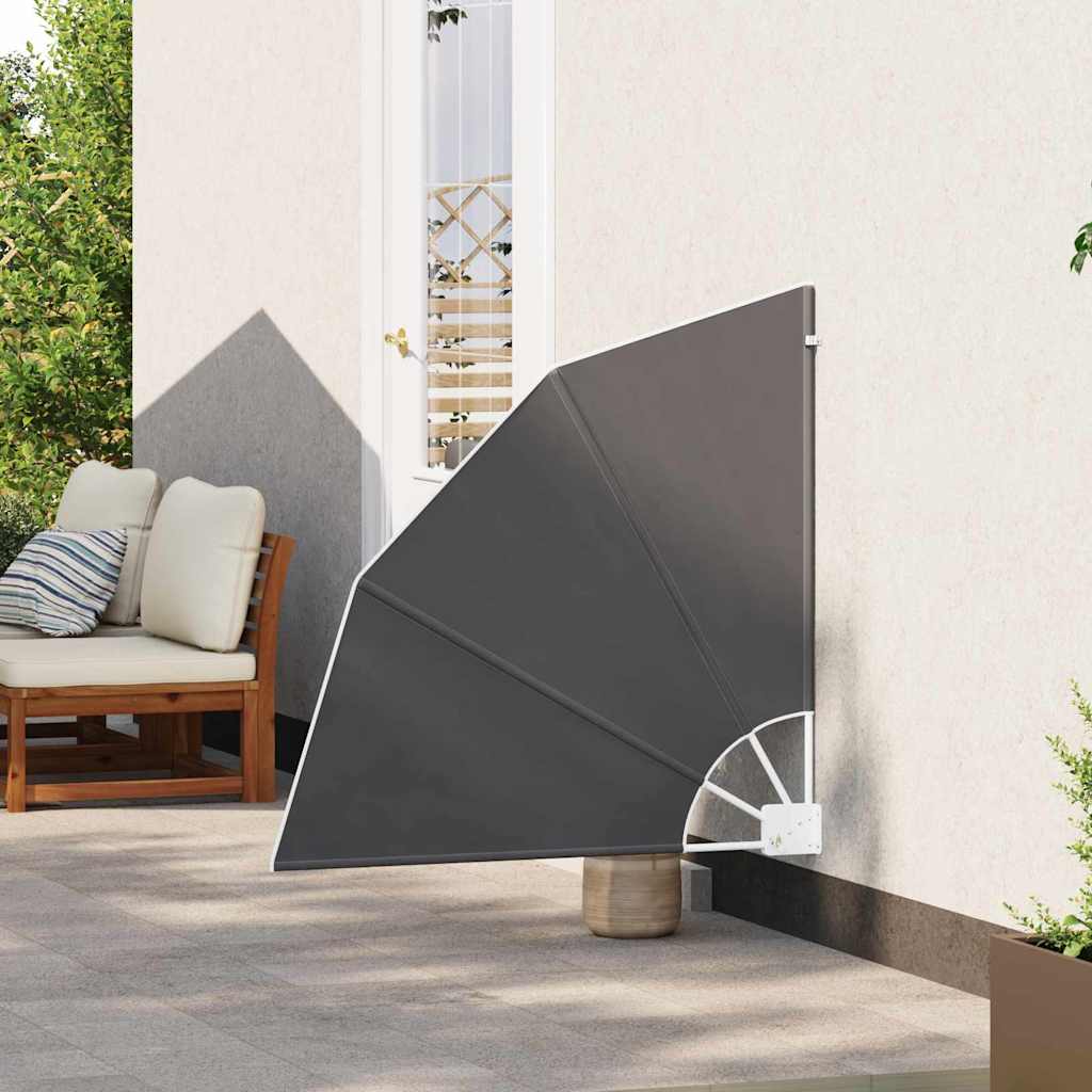 Zaslon za privatnost na balkonu 115 x 115 cm Poliester Crna