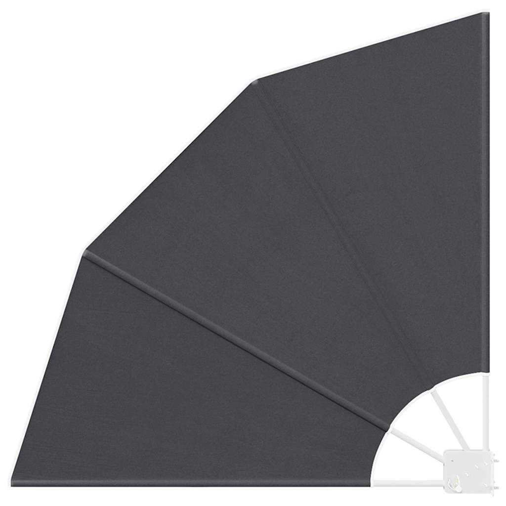 Zaslon za privatnost na balkonu 115 x 115 cm Poliester Crna