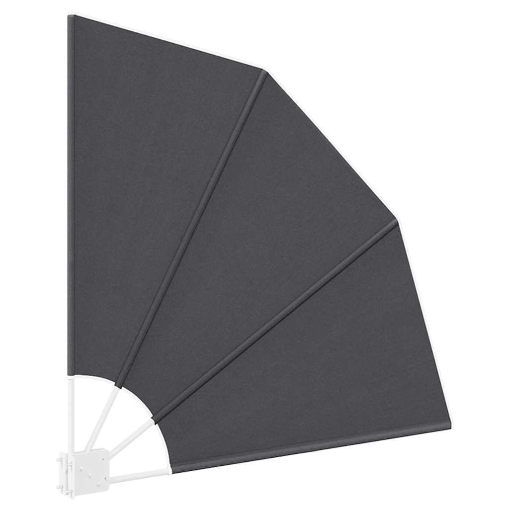 Zaslon za privatnost na balkonu 115 x 115 cm Poliester Crna