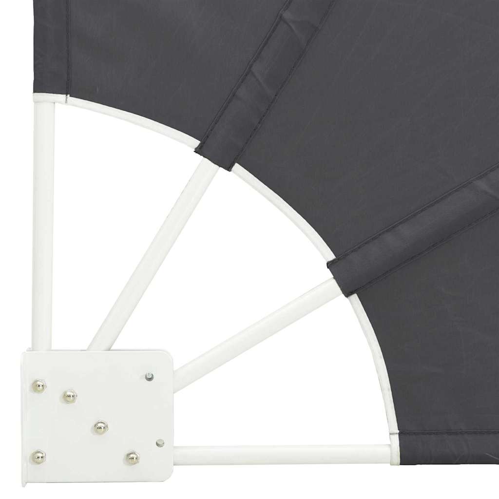 Zaslon za privatnost na balkonu 140 x 140 cm Poliester Crna